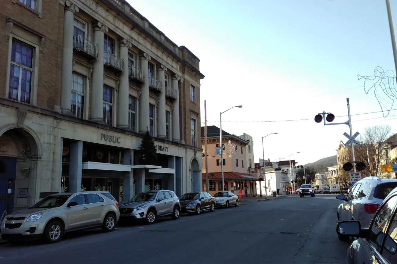 East Independence Street in downtown Shamokin, PA